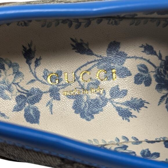 NEW Gucci GG supreme monogram cordovan lux lug sole horsebit loafer rainbow 36 - Picture 7 of 13